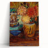 Claude Monet Chrysanthemums Print - Impressionism Floral Wall Art