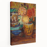 Claude Monet Chrysanthemums Print - Impressionism Floral Wall Art