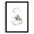 Children’s Wall Art Prints – Elephant Moon Stretched Canvas