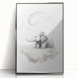 Children’s Wall Art Prints – Elephant Moon Stretched Canvas