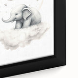 Children’s Wall Art Prints – Elephant Moon Stretched Canvas