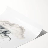 Children’s Wall Art Prints – Elephant Moon Stretched Canvas