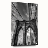 Landscape bridge design crafted from acrylic glass, showcasing a side view with decorative pins, ideal for modern decor and architectural enthusiasts.