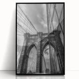Framed acrylic artwork of a landscape bridge in a black frame, showcasing vibrant colors and intricate details, perfect for modern home decor and art enthusiasts.