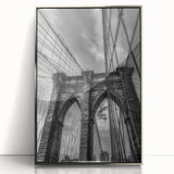 Framed landscape artwork showcasing a stunning silver bridge against a serene backdrop, perfect for home decor and modern art enthusiasts. Ideal for elevating interior spaces with a touch of elegance and sophistication.