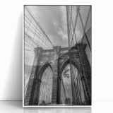 Framed acrylic artwork depicting a serene landscape bridge scene, showcasing vibrant colors and intricate details, perfect for modern home decor.