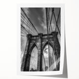 Rolled print showcasing a vibrant landscape bridge scene, featuring lush greenery and a serene river, packaged securely in a protective cardboard tube for safe delivery.