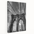 Stretched canvas artwork depicting a serene landscape bridge scene, showcasing vibrant colors and intricate details, ideal for home decor and wall art enthusiasts.