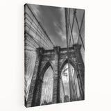Stretched canvas artwork depicting a serene landscape bridge scene, showcasing vibrant colors and intricate details, ideal for home decor and wall art enthusiasts.
