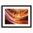 Framed landscape artwork depicting vibrant canyons, with a sleek black mat and frame. Ideal for home decor, adding a touch of nature and elegance. Perfect for art enthusiasts and interior designers seeking to enhance living spaces with stunning visuals.