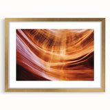 Landscape art print featuring a majestic canyon scene, framed with a gold mat. The vibrant colors and intricate details enhance the natural beauty, perfect for home decor.
