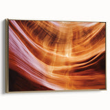 Framed landscape canvas artwork depicting a stunning canyon scene with vibrant colors, featuring a gold frame that adds elegance to any decor.