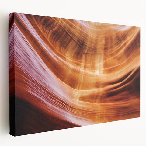 Stretched canvas artwork depicting a stunning landscape of canyons, showcasing vibrant colors and intricate details, perfect for enhancing home decor and nature-themed interiors.