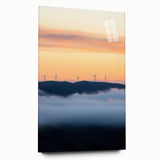 Acrylic landscape artwork showcasing a serene countryside scene with vibrant colors, presented in a side view to highlight its sleek finish and depth. Great for home decor.