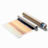 Rolled print of a serene countryside landscape showcasing rolling hills, vibrant green fields, and a clear blue sky, designed for home decor enthusiasts. Ideal for adding a touch of nature to interior spaces.