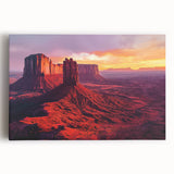 Stretched canvas artwork depicting a serene desert landscape with warm, earthy tones and soft, flowing lines, ideal for enhancing modern home decor.