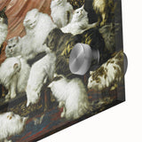 Modern Wall Art: Charming Cat Scene in Elegant Victorian Style