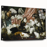 Modern Wall Art: Charming Cat Scene in Elegant Victorian Style