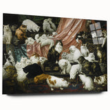 Modern Wall Art: Charming Cat Scene in Elegant Victorian Style