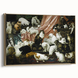 Modern Wall Art: Charming Cat Scene in Elegant Victorian Style