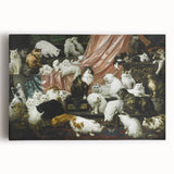 Modern Wall Art: Charming Cat Scene in Elegant Victorian Style