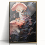 Large acrylic print of natural elements in gold, mid-century modernist style, suited for modern nursery decor.