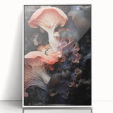 Art deco poster featuring geometric shapes in muted gold and white tones on acrylic, ideal for nursery wall decor.