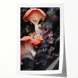 Extra large rolled print featuring close-up floral elements in natural tones, ideal for art wall dining room.