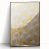 Mid-century modernist floral art in muted pastels on a framed acrylic, ideal for nursery wall art.