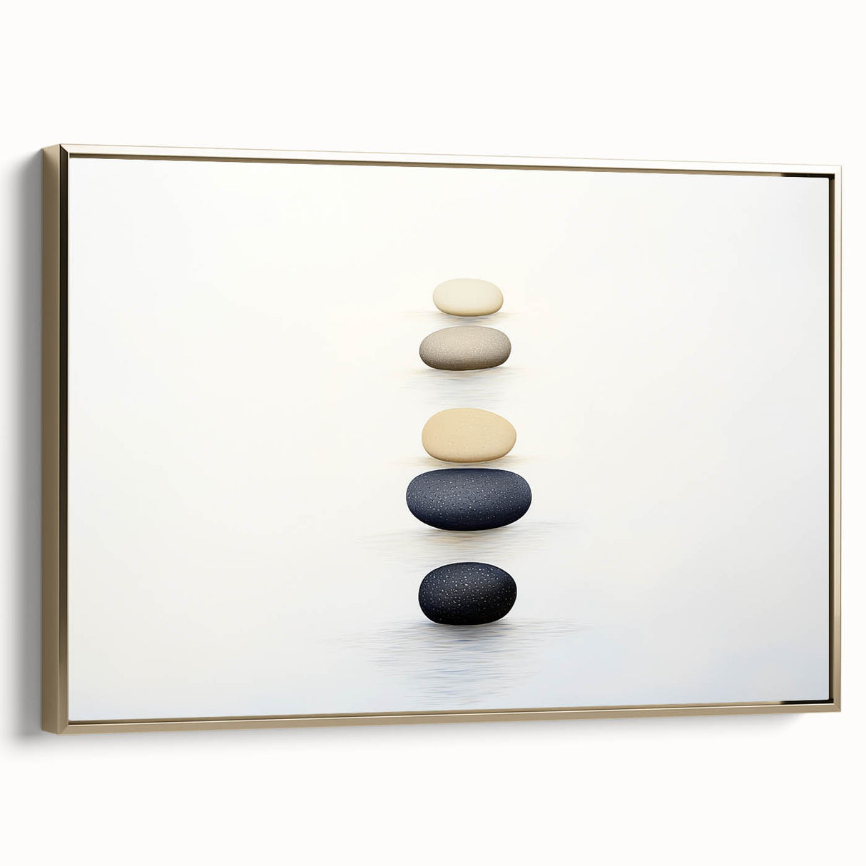 Framed canvas depicting a vintage-style black landscape painting, ideal for bedroom wall art.