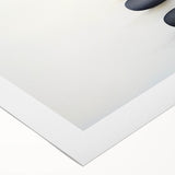 Art deco poster featuring monochrome botanical elements on a rolled canvas, suitable for dining room or bathroom walls.