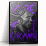 Black Mamba Pop Art Wall Art - Bold Kobe Bryant Canvas Print