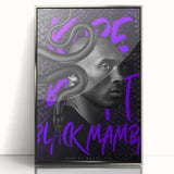 Black Mamba Pop Art Wall Art - Bold Kobe Bryant Canvas Print