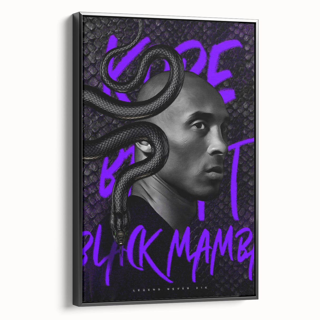 Black Mamba Pop Art Wall Art - Bold Kobe Bryant Canvas Print