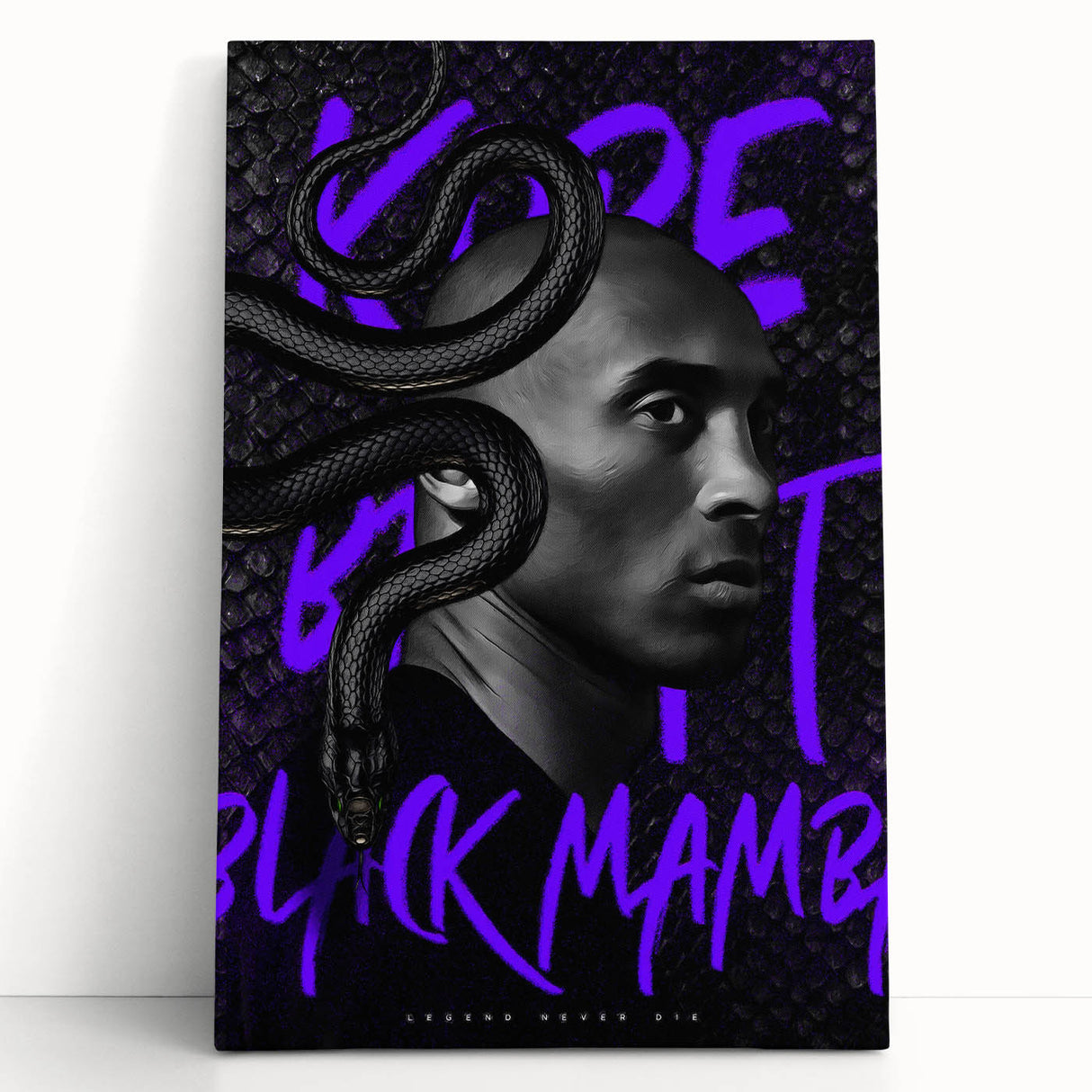 Black Mamba Pop Art Wall Art - Bold Kobe Bryant Canvas Print