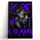 Black Mamba Pop Art Wall Art - Bold Kobe Bryant Canvas Print