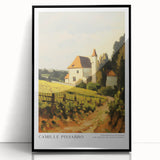 Large abstract wall art in black and white, mid-century modernist style, acrylic print in a black frame.