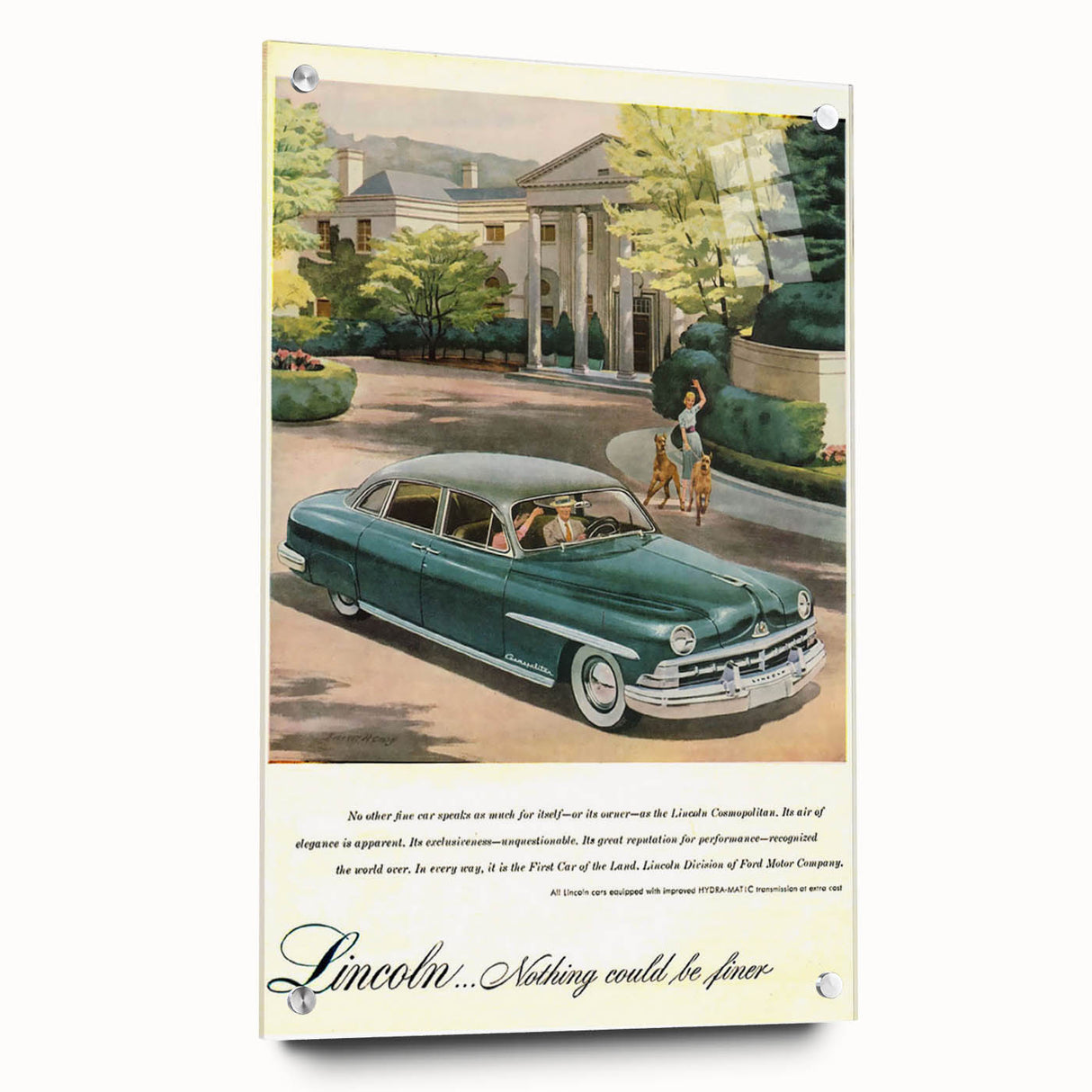 Vintage Lincoln Cosmopolitan Ad | Classic Luxury Car Art Print