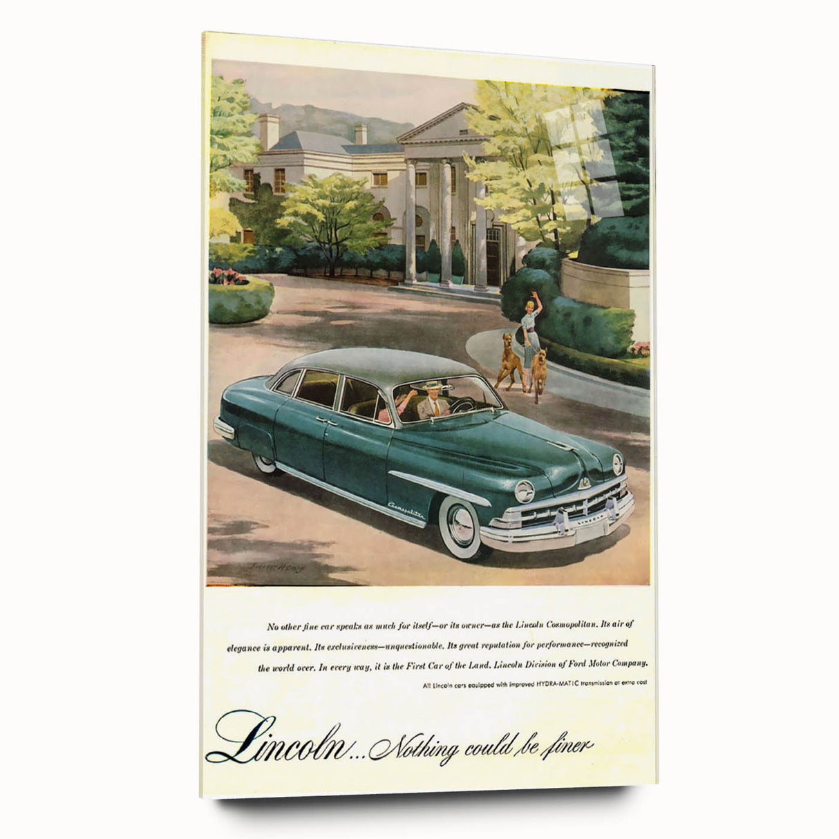 Vintage Lincoln Cosmopolitan Ad | Classic Luxury Car Art Print