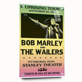 Vintage Bob Marley Uprising Tour Poster 1980 - Retro Music Wall Art