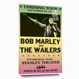 Vintage Bob Marley Uprising Tour Poster 1980 - Retro Music Wall Art