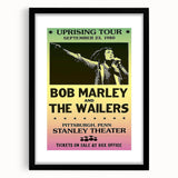 Vintage Bob Marley Uprising Tour Poster 1980 - Retro Music Wall Art