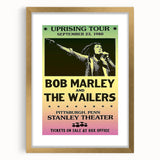 Vintage Bob Marley Uprising Tour Poster 1980 - Retro Music Wall Art