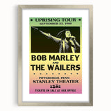 Vintage Bob Marley Uprising Tour Poster 1980 - Retro Music Wall Art