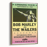 Vintage Bob Marley Uprising Tour Poster 1980 - Retro Music Wall Art