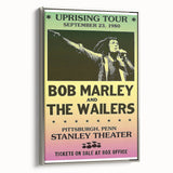Vintage Bob Marley Uprising Tour Poster 1980 - Retro Music Wall Art