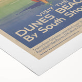 Vintage Indiana Dunes Beaches Poster | Retro South Shore Line Art