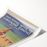 Vintage Indiana Dunes Beaches Poster | Retro South Shore Line Art