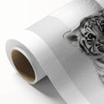 Adorable Tiger Cub Bathroom Wall Art - Fun Black and White Decor