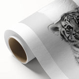Adorable Tiger Cub Bathroom Wall Art - Fun Black and White Decor